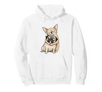 Funny Introvert Awkward Hug Pug Chihuahua Sarcastic Humor Pullover Hoodie