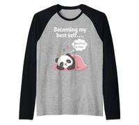 Funny Introvert Becoming My Best Self But First a Nap Raglan Baseball Tee