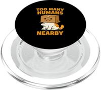 Funny Introvert Cat Hiding Too Many Humans Nearby PopSockets PopGrip for MagSafe