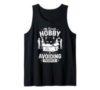 Funny Introvert Cat Hobby Design Tank Top