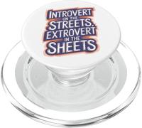 Funny Introvert Extrovert design for bedroom Laughs PopSockets PopGrip for MagSafe