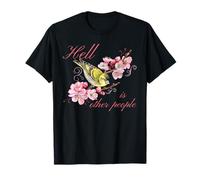 Funny Introvert Hell is Other People Floral Antisocial T-Shirt