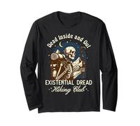 Funny Introvert Hiking Club Antisocial Overthinking Anxiety Long Sleeve T-Shirt