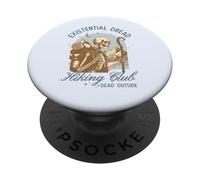 Funny Introvert Hiking Club Antisocial Overthinking Anxiety PopSockets Adhesive PopGrip