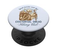 Funny Introvert Hiking Club Antisocial Overthinking Anxiety PopSockets Adhesive PopGrip