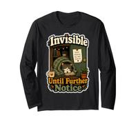 Funny Introvert Invisible Until Further Notice Cat Parent Long Sleeve T-Shirt