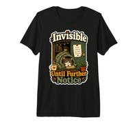 Funny Introvert Invisible Until Further Notice Cat Parent Premium T-Shirt