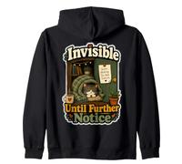 Funny Introvert Invisible Until Further Notice Cat Parent Zip Hoodie