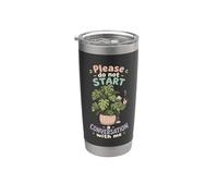 Funny Introvert Plant Design - No Conversations Stainless Steel Insulated Tumbler