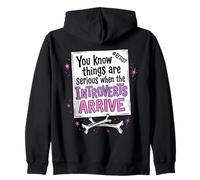 Funny Introvert Protest Sign Resist Quote Design Zip Hoodie