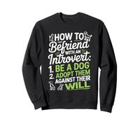 Funny Introvert Quote How To Befriend Be A Dog Sweatshirt