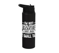 Funny Introvert Sarcastic Social Anxiety Sarcasm Stainless Steel Insulated Water Bottle