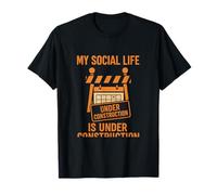 Funny Introvert Social Life Under Construction T-Shirt