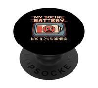 Funny Introvert Socially Awkward Quiet People PopSockets Adhesive PopGrip