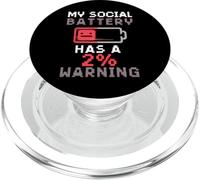 Funny Introvert Socially Awkward Quiet People PopSockets PopGrip for MagSafe