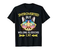 Funny Introverted But Willing To Discuss Cats Mens Womens T-Shirt