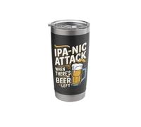 Funny IPA Beer Drinking - IPAnic Attack When There's No Beer Stainless Steel Insulated Tumbler