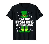 Funny Irish Fishing Leprechaun Happy St Patricks Day Ireland T-Shirt