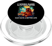 Funny Irish Setter Dog I Work Hard So Irish Setter Lovers PopSockets PopGrip for MagSafe
