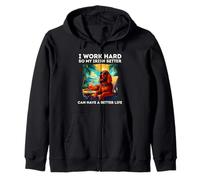Funny Irish Setter Dog I Work Hard So Irish Setter Lovers Zip Hoodie