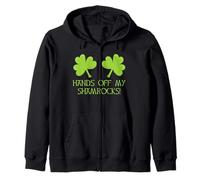 Funny Irish Shamrock Boobs Breasts Boobies | St. Patrick Day Zip Hoodie