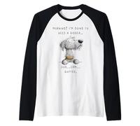 Funny Irish Wolfhound Coffee Design Morning Humor Raglan Baseball Tee