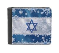 Funny Israel1 Flag Slim Men's Wallets Soft Front Pocket Bifold Wallet with ID Credit Card Holder