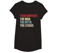 Funny IT Guy, and Support for tech, Myth, Legend Programmer T-Shirt, Girls, Black, Medium