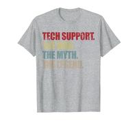 Funny IT Guy, and Support for tech, Myth, Legend Programmer T-Shirt, Men, Heather Grey, 3X-Large