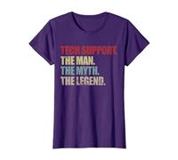 Funny IT Guy, and Support for tech, Myth, Legend Programmer T-Shirt, Women, Purple, 3X-Large