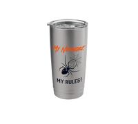 Funny IT Network Admin Humor My Network My Rules Stainless Steel Insulated Tumbler