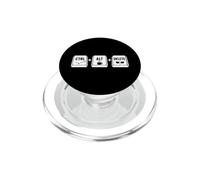 Funny it Programmer Geek Keyboard Humor Ctrl Alt Delete PopSockets PopGrip for MagSafe