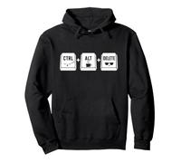 Funny it Programmer Geek Keyboard Humor Ctrl Alt Delete Pullover Hoodie