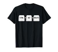 Funny it Programmer Geek Keyboard Humor Ctrl Alt Delete T-Shirt