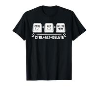 Funny it Programmer Geek Keyboard Humor Ctrl Alt Delete T-Shirt