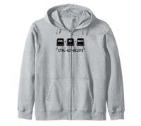 Funny it Programmer Geek Keyboard Humor Ctrl Alt Delete Zip Hoodie