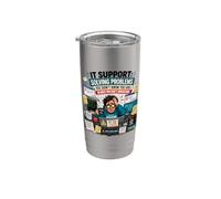 Funny IT Service Desk Information Technology Job Career Men Stainless Steel Insulated Tumbler