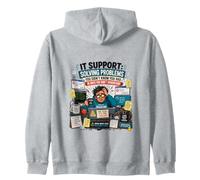 Funny IT Service Desk Information Technology Job Career Men Zip Hoodie