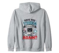 Funny IT Service Desk Information Technology Job Career Men Zip Hoodie