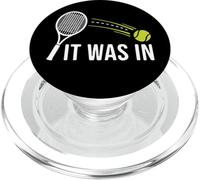 funny it was in tennis sport white racket green ball design PopSockets PopGrip for MagSafe
