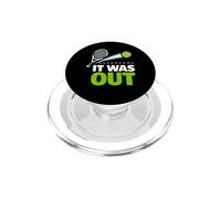 funny it was out tennis sport racket ball hit trace graphic PopSockets PopGrip for MagSafe