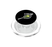 funny it was out tennis sport white racket ball hit design PopSockets PopGrip for MagSafe
