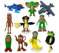 Funny Italian Brainrot Animal Figures Set Tung Tung Tung Sahur Figures Creative Wooden Stick Style Collectible Ornaments Tralalero-Inspired Desktop Decorations for Home Office Decor Gifts-Style M
