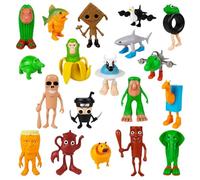 Funny Italian Brainrot Animal Figures Set Tung Tung Tung Sahur Figures Creative Wooden Stick Style Collectible Ornaments Tralalero-Inspired Desktop Decorations for Home Office Decor Gifts-style H