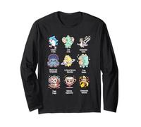 Funny Italian Brainrot Meme Compilation Kawaii Characters Long Sleeve T-Shirt