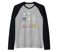 Funny Italian Brainrot Meme Compilation Kawaii Characters Raglan Baseball Tee