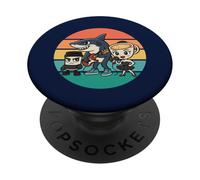 Funny Italian Brainrot Meme Music Band Retro Sunset Kids PopSockets Adhesive PopGrip