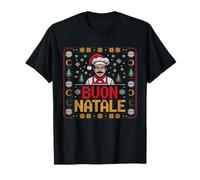 Funny Italian Chef BUON Natale Christmas Design T-Shirt