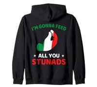 Funny Italian Food Family Pride Humor Gag Shirts with Saying Zip Hoodie