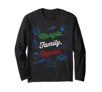 Funny Italian Food Mangia Family Repeat Matching Long Sleeve T-Shirt